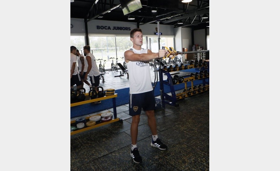 Franco Soldano, en la pretemporada de Boca(Prensa Boca)