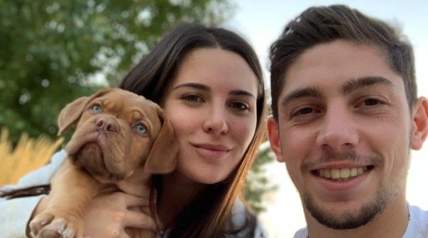 Mina Bonino junto a su pareja, el uruguayo Federico Valverde del Real Madrid. Foto: /Minabonino