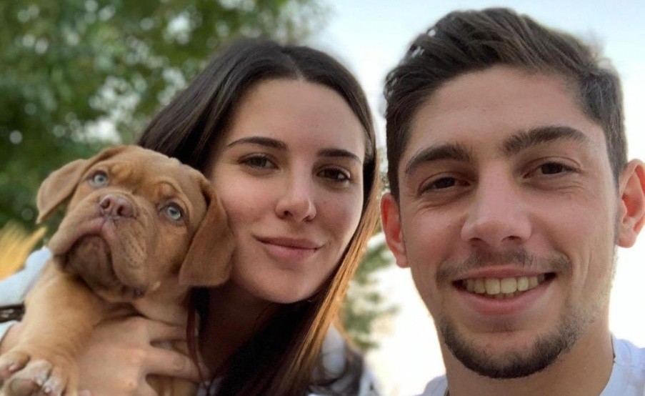 Mina Bonino junto a su pareja, el uruguayo Federico Valverde del Real Madrid. Foto: /Minabonino