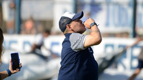 El vice de Gimnasia avisó que confía que Maradona renueve su contrato. Foto: Fotobaires