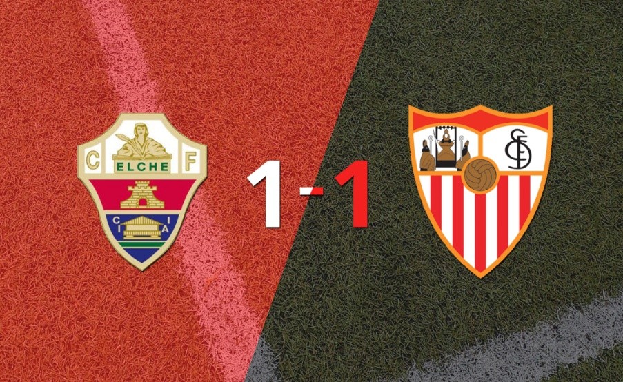 Elche no pudo en casa ante Sevilla y empataron 1-1