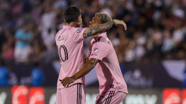 El gesto de Messi para el primer gol de Inter Miami vs. Charlotte