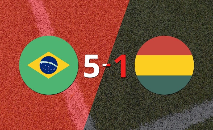 Goleada de Brasil a Bolivia con doblete de Rodrygo incluído