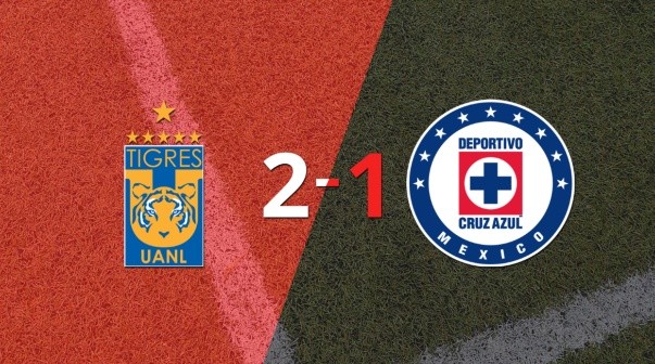 Cruz Azul no pudo en su visita a Tigres y perdió 2 a 1