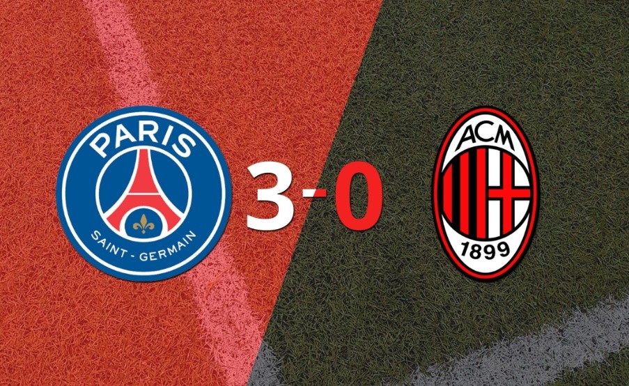 Milan fue superado fácilmente y cayó 3-0 contra PSG