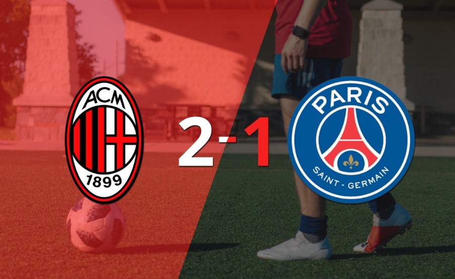 Milan logra 3 puntos al vencer de local a PSG 2-1