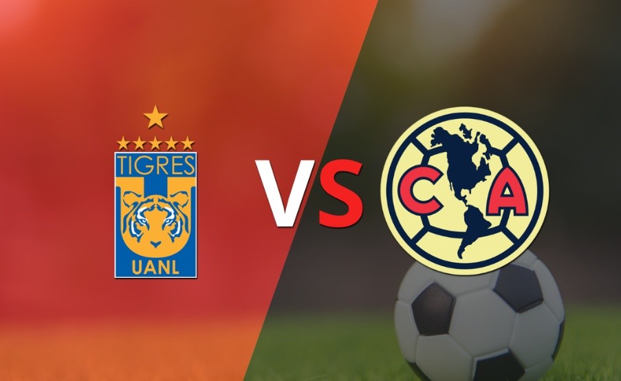 Tigres y Club América empatan sin goles en el inicio del segundo tiempo