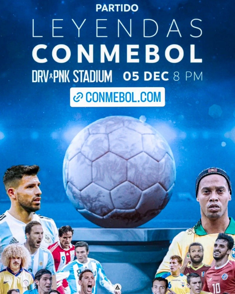 El partido de Leyendas de América que organizó Conmebol El partido de Leyendas de América que organizó Conmebol