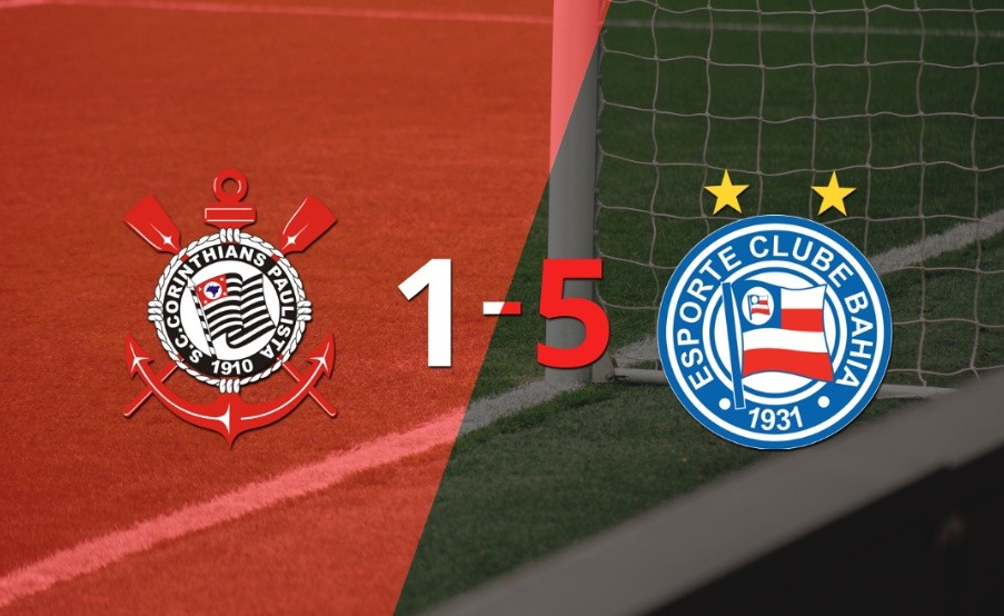 Con doblete de Thaciano, Bahia liquidó 5-1 a Corinthians