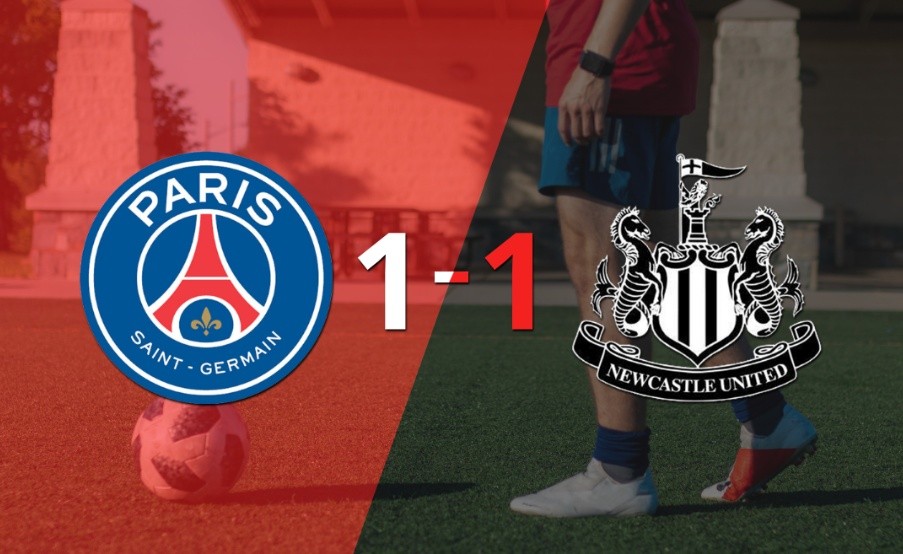 PSG no pudo en casa ante Newcastle United y empataron 1-1