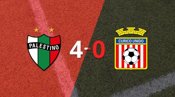 Goleada de Palestino a Curicó Unido con doblete de Maximiliano Salas incluído