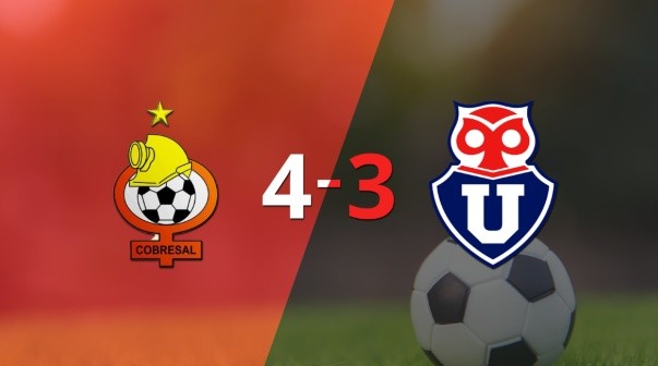 Cobresal le ganó a Universidad de Chile por 4 a 3 como local