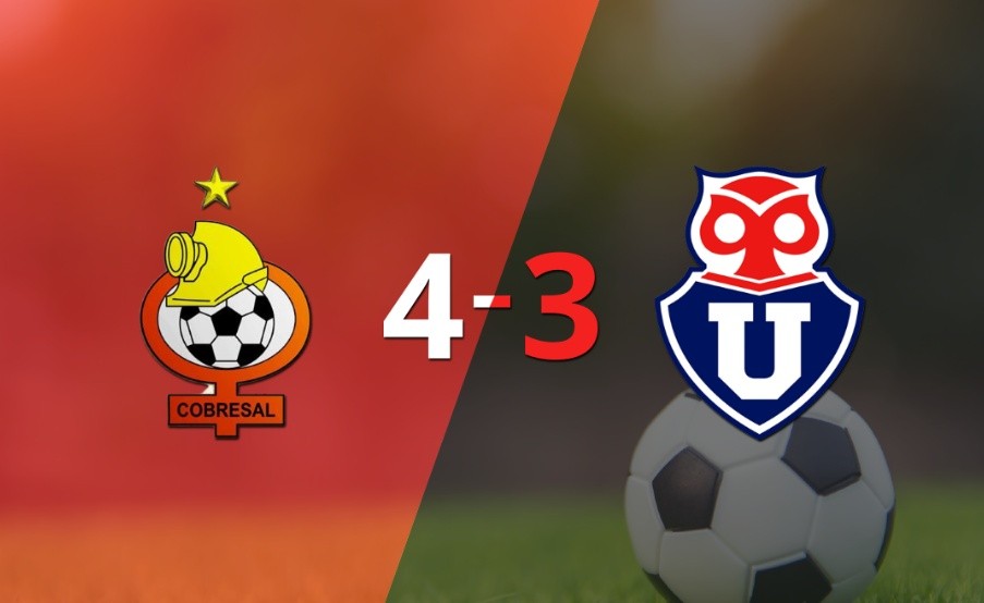 Cobresal le ganó a Universidad de Chile por 4 a 3 como local