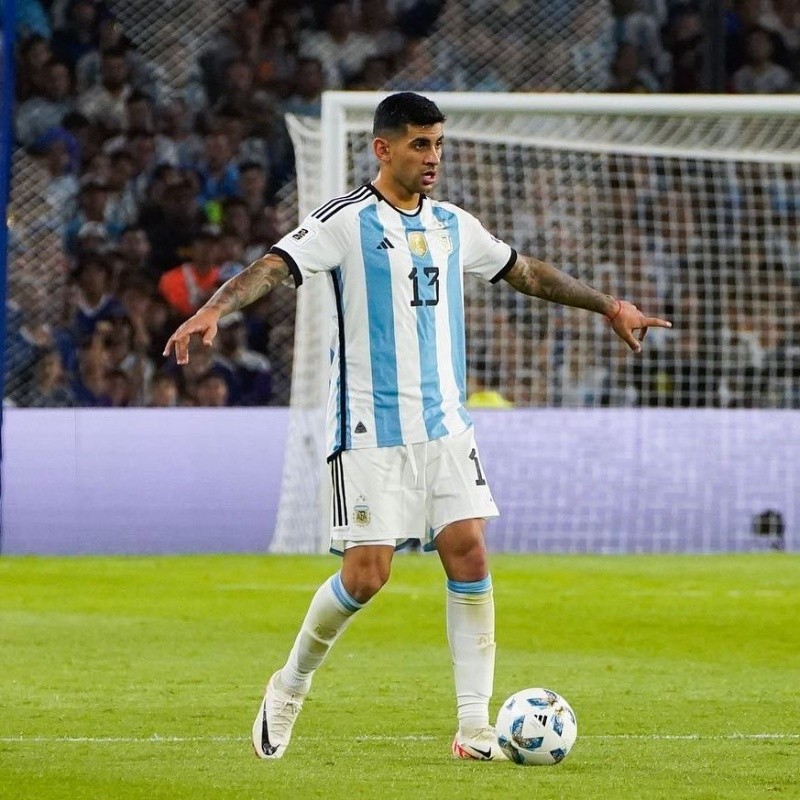Cuti Romero, con la camiseta de la Selección Argentina Cuti Romero, con la camiseta de la Selección Argentina