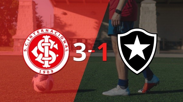 Internacional superó por 3-1 a Botafogo como local