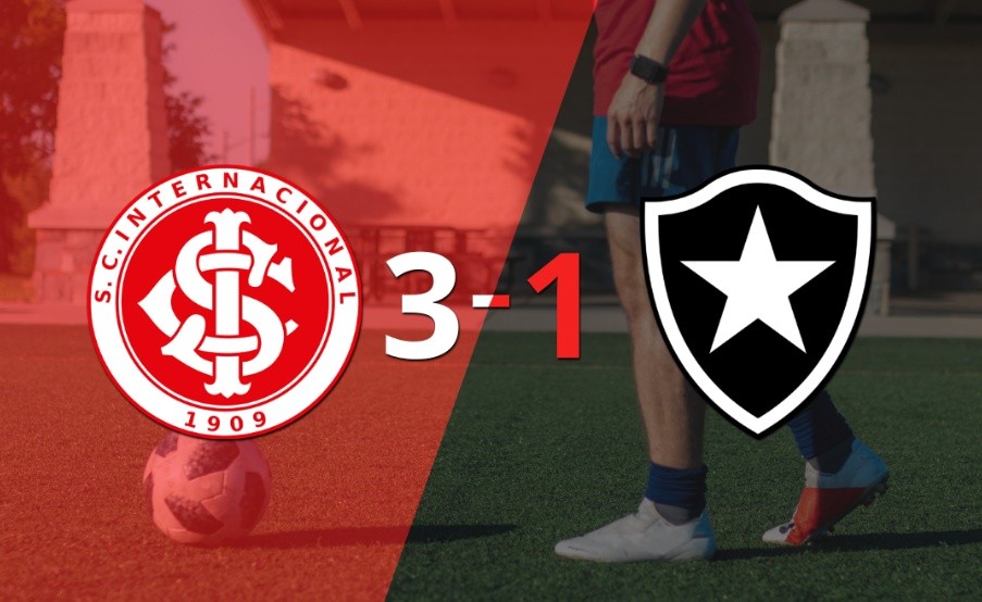 Internacional superó por 3-1 a Botafogo como local