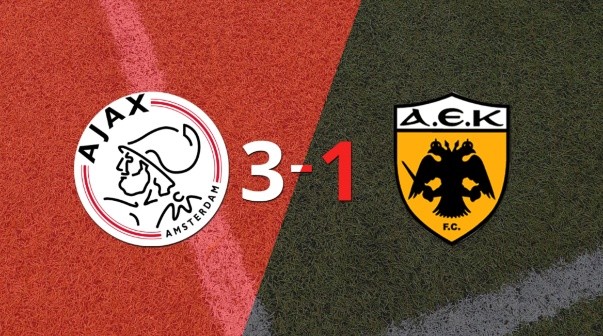Doblete de Chuba Akpom en el triunfo 3-1 de Ajax frente a AEK