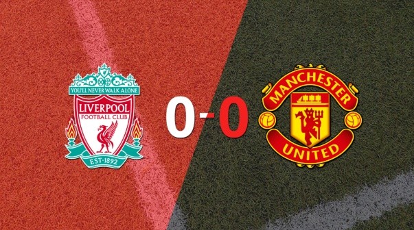 Liverpool y Manchester United igualan 0-0 en el clásico inglés