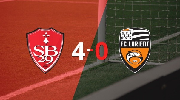 Stade Brestois golea 4-0 como local a Lorient