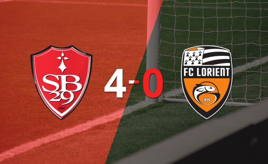 Stade Brestois golea 4-0 como local a Lorient