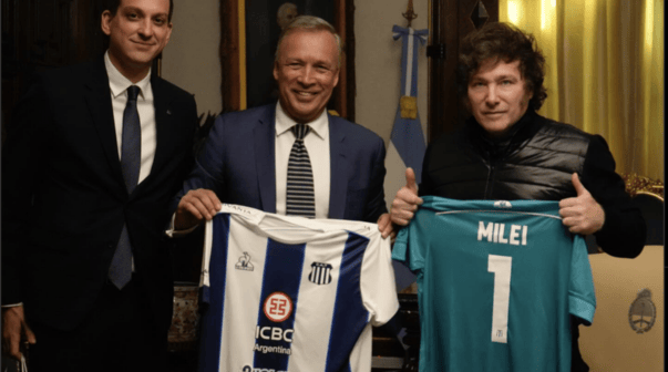 Javier Milei recibió a Andrés Fassi, presidente de Talleres