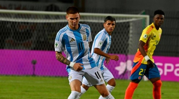 La Selección Sub-20 disputó un duro partido ante Colombia en el Sudamericano