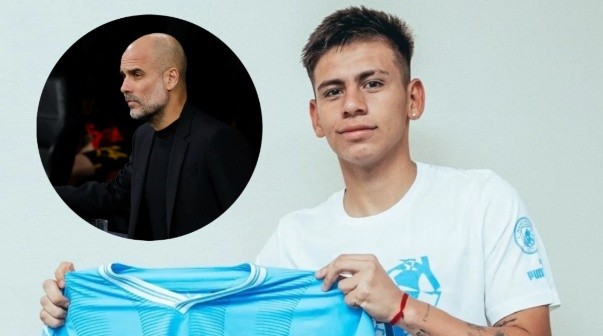 Echeverri le respondió a Guardiola por su futuro en Manchester City: 