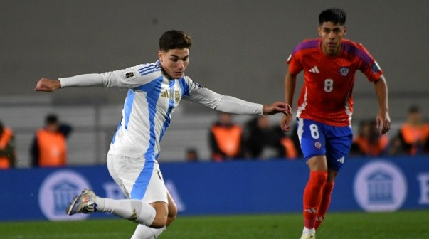 Julian Alvarez. Argentina vs Chile. Eliminatorias Copa del Mundo 2026. Fotobaires 5/9/2024