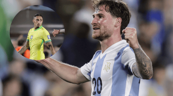 Mac Allister no dio vueltas y sentenció a Raphinha post Argentina - Brasil: 