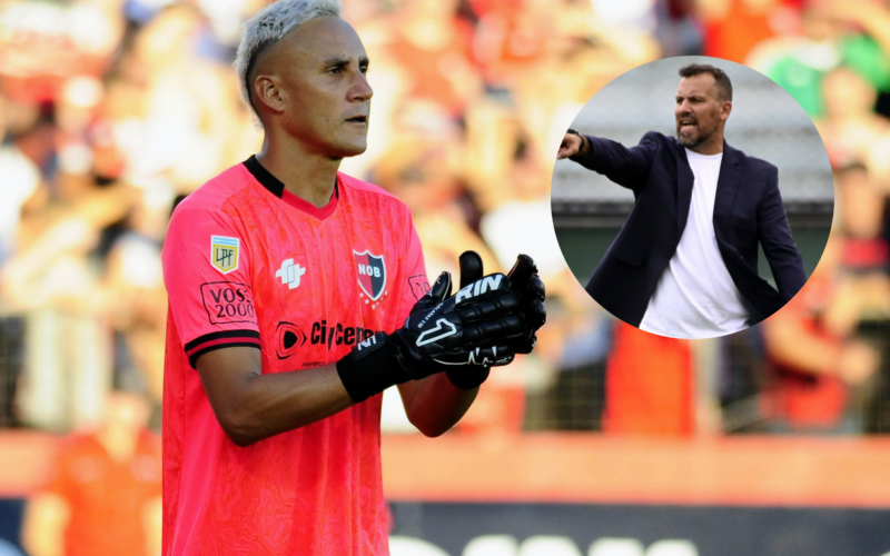 Fabbiani le apuntó a Keylor Navas en Newell's Fabbiani le apuntó a Keylor Navas en Newell's