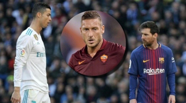 Totti dijo quién es el mejor entre Messi y Cristiano Ronaldo: 