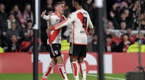 Mastantuono no se calló nada sobre Borja tras su gol en River: 