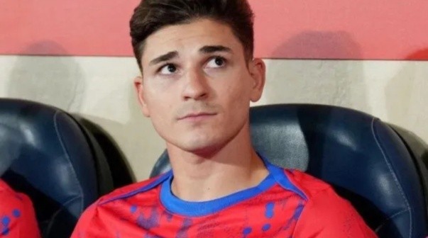 Simeone le apuntó a Julián Álvarez en Atlético Madrid: 