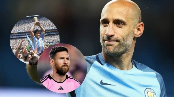 Zabaleta, sin vueltas sobre quién es mejor entre Messi y Maradona: 