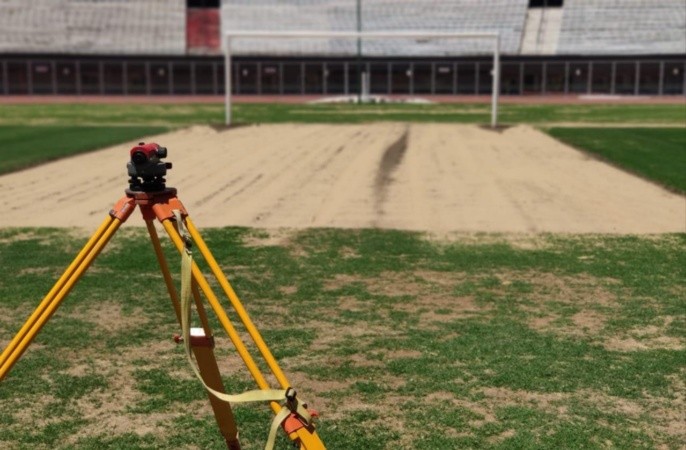 Así está el campo de juego del Monumental Así está el campo de juego del Monumental